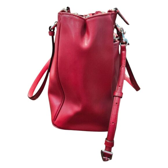 Coach Red Payton Leather Bag Purse - Picture 3 of 12